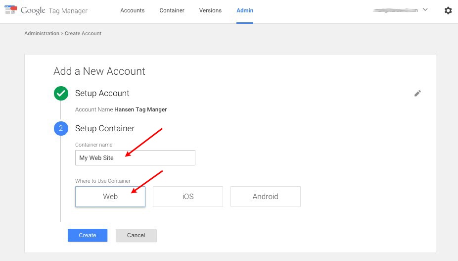 Create a Google Tag Manager Account