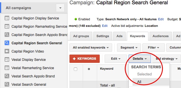 How To View Search Terms in AdWords