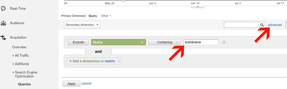 Exclude Branded Search in Google Analytics