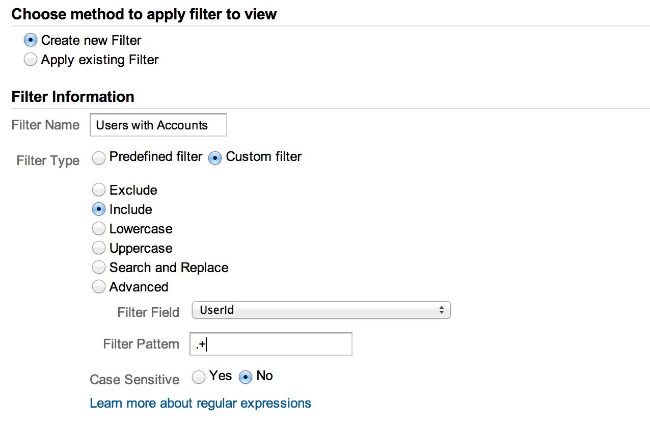 Google Analytics Filter using Custom Variable