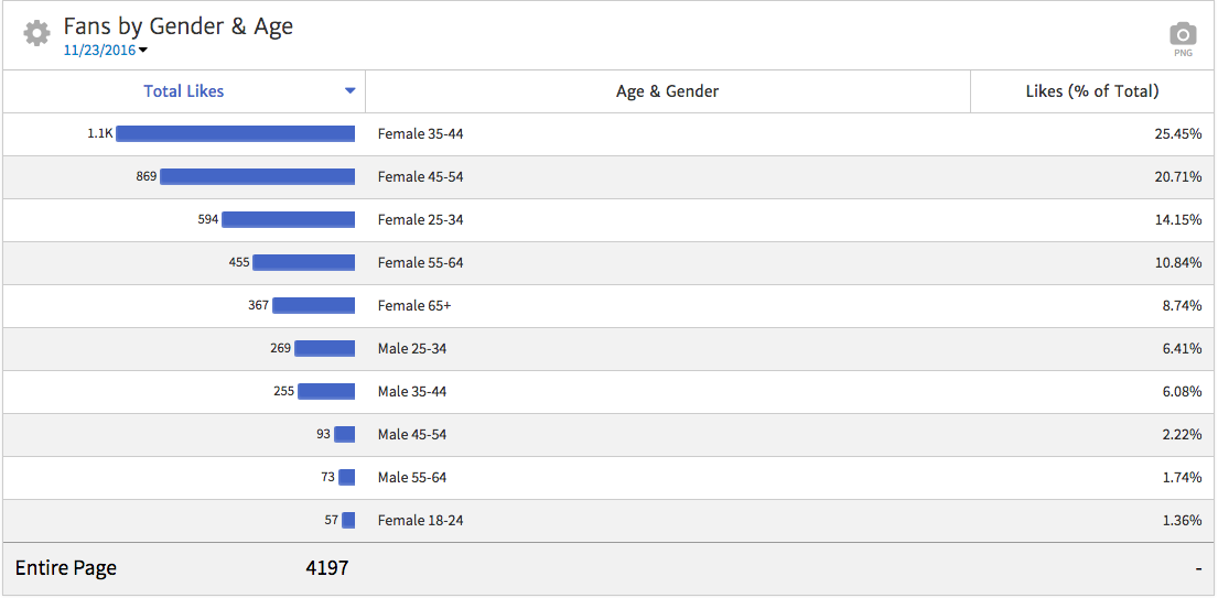 Megalytic - Facebook Likes by Gender and Age