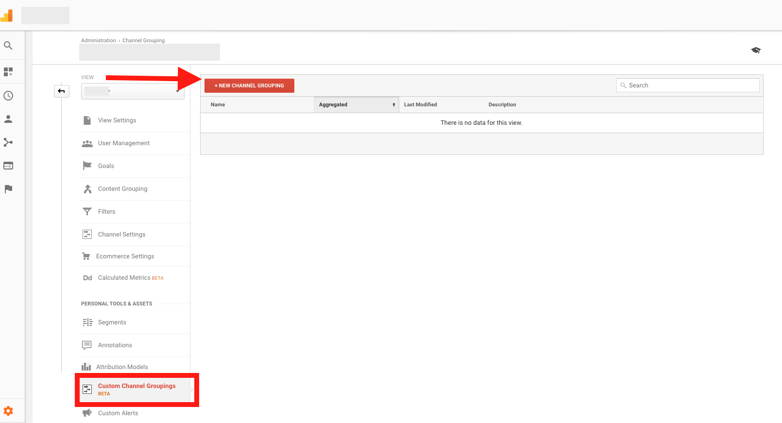 New Google Analytics Channel Grouping