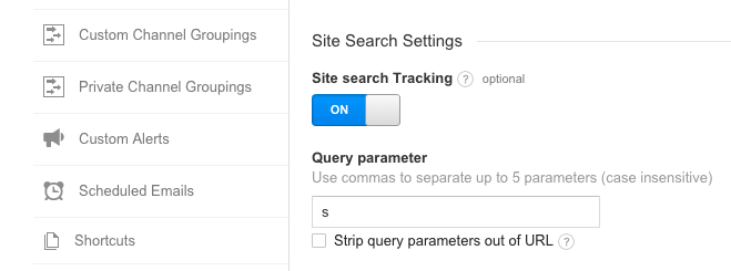 Setting up Site Search