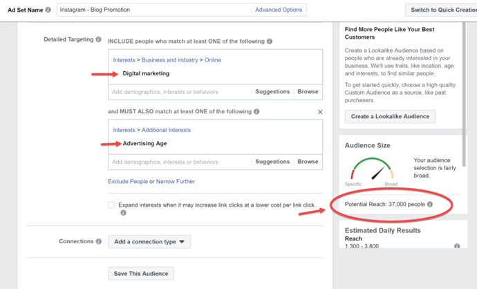 Targeting Marketing Agencies within Facebook Ad Manager